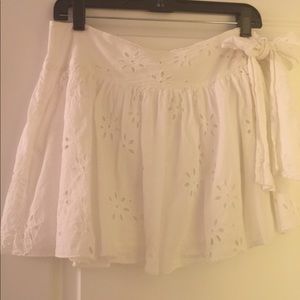 American Eagle Lace Flower Cut-Out Mini Skirt
